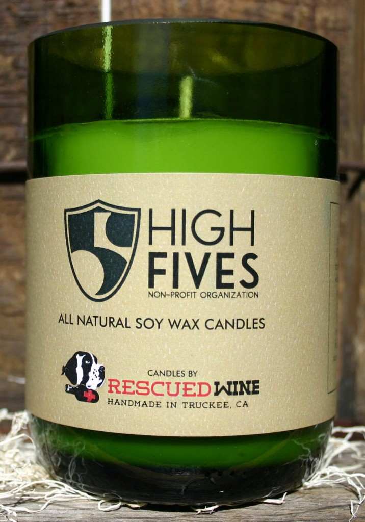 Rescued Wine Candles - High Fives Foundation
