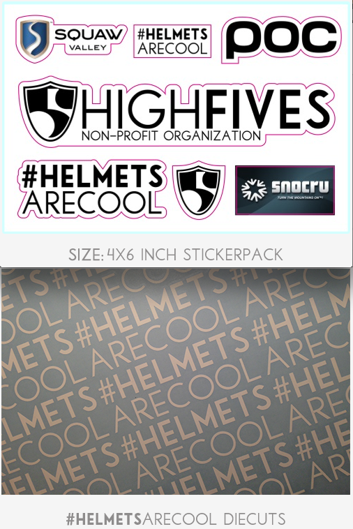 #HelmetsAreCool Stickers