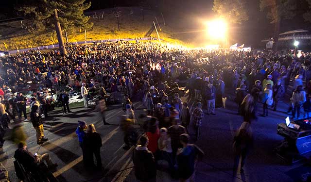 More than 4,500 people came to Squaw Valley on Saturday night to celebrate Shane. PHOTO: Maggie Kaiserman