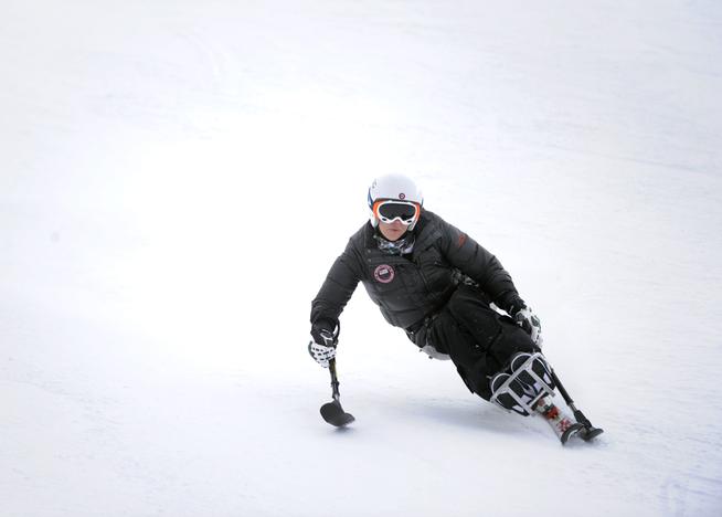 Paralympian skier Alana Nichols is training for her 4th Olympic games at Copper Mountain Speed Center.