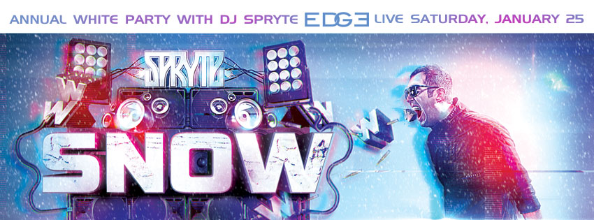 Annual White Party with DJ Spryte, Saturday, January 25 at Edge