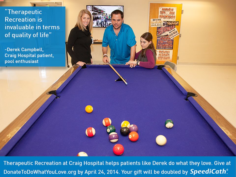 Support Therapeutic Recreation at Craig Hospital (Photo Copyright Craig Hospital)