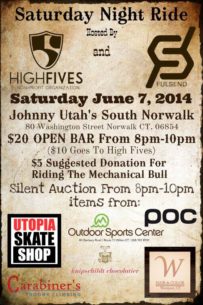 Johnny Utah’s “Saturday Night Ride” Hosted by High Fives Foundation and Fulsend