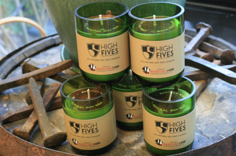 High Fives Candle by Rescued Wine | Photo Courtesy of Rescued Wine |