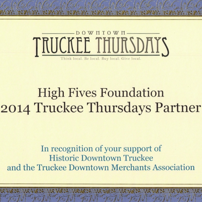 Thank You Truckee Downtown Merchants Association! |Photo Courtesy of High Fives Foundation|