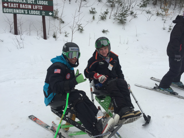 Kurka & Owen Anketell, 14 year old Loon Mtn Disabled Sports student | Photo Courtesy | Kurka