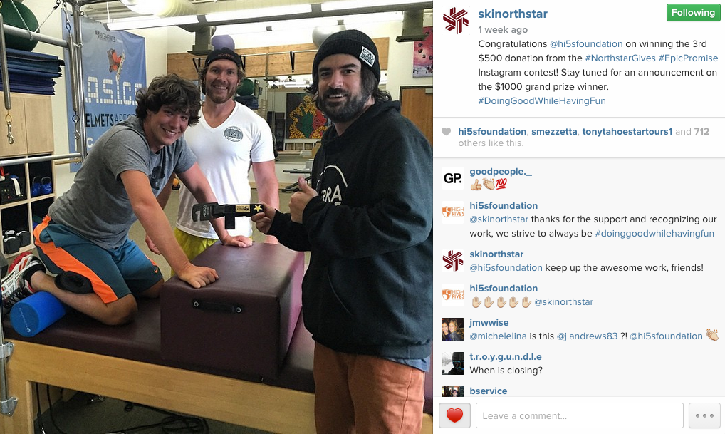 High Fives Instagram picture from Northstar's #EpicPromise 