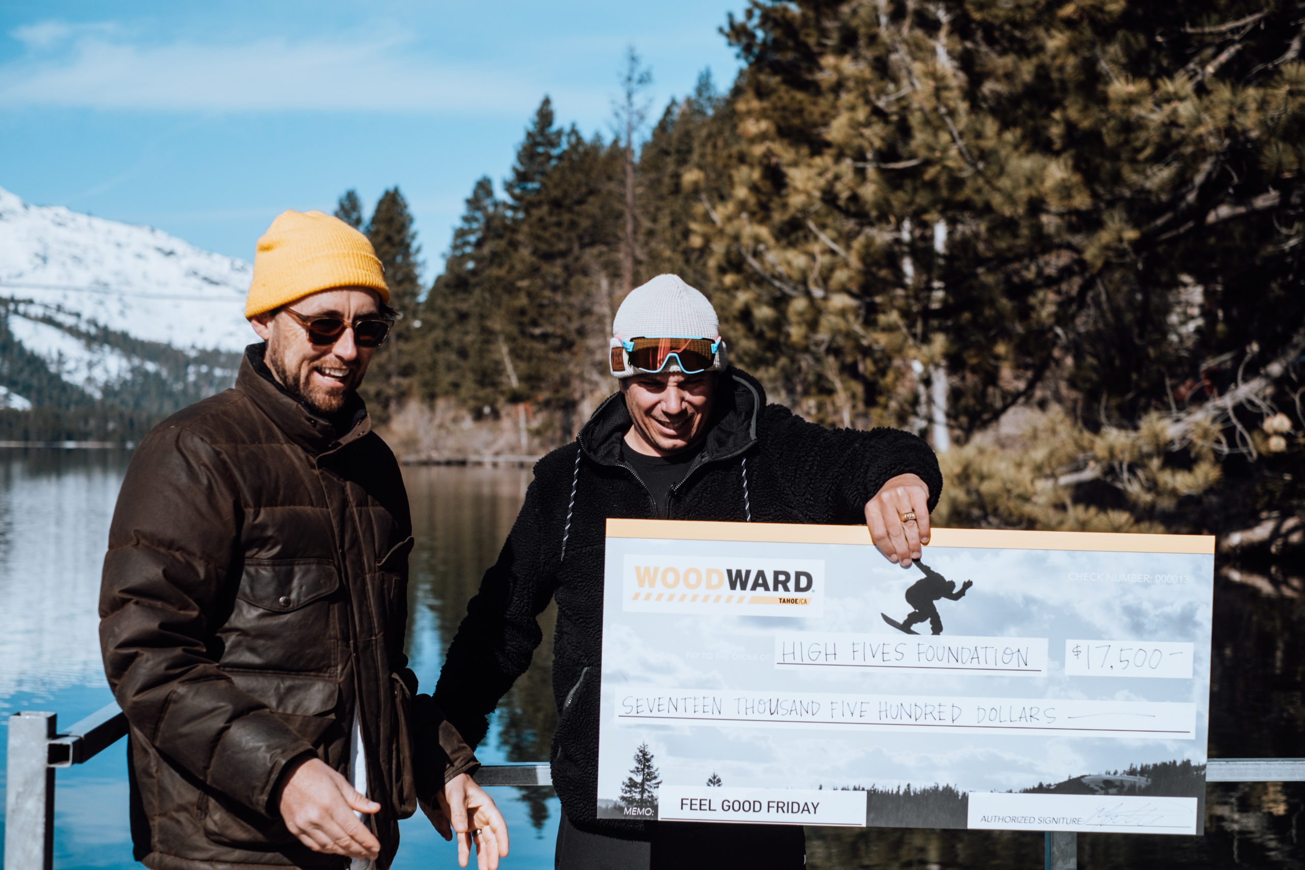 The generous and amazing check presented by our good friends at Boreal Mountain